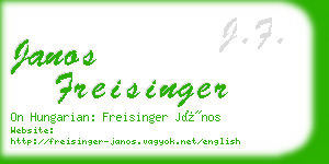 janos freisinger business card